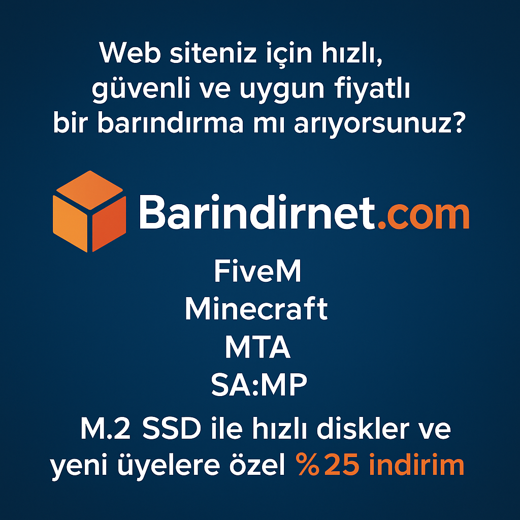 barindirnet.com Oyununuzu Yavaşlatan Değil, Hızlandıran Sunucular!